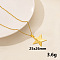 Stylish Stainless Steel Geometric Star Pendant Necklace for Women