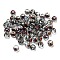 Glass Seed Beads, AB Color, Rondelle, Hot Pink, 4x3mm, Hole: 1.2mm,  20g/bag