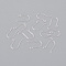 Resin Earring Hooks, Ear Wire, with Horizontal Loop, Clear, 12x9mm, Hole: 0.8mm, Pin: 0.5mm