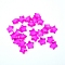 Transparent Glass Pendants, Faceted, Star Charms, Magenta, 13x13.5x7mm, Hole: 1mm
