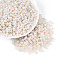 6/0 Glass Seed Beads, Round Hole, Rondelle, Golden Metal Enlaced, Linen, 4~4.5x3~3.5mm, Hole: 1.2~1.4mm, about 6430pcs/pound
