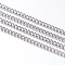 Iron Twisted Chains Curb Chains, Unwelded, Platinum Color, with Spool, Link: 2x3mm, 0.5mm thick, about 328.08 Feet(100m)/roll