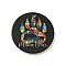 Non-Tarnish Autism Awareness Theme 201 Stainless Steel Pendants, Flat Round, Stainless Steel Color, Puzzle Pattern, 25x1mm, Hole: 1.8mm