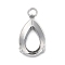 304 Stainless Steel Rhinestone Claw Settings, Teardrop, Stainless Steel Color, Fit for 9x6mm Rhinestone, 12x6x4.5mm, Hole: 1.5mm