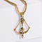 Stainless Steel Vintage Bow and Arrow Pendant Necklaces, Golden