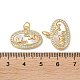 Латунные микропаве прозрачные подвески с фианитом KK-B083-20G-04-3