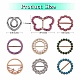 9шт 9 стильные пряжки из сплава со стразами DIY-SZ0008-58-2