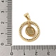 Латунные микропаве прозрачные подвески с фианитом KK-R162-085G-3