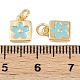 Латунь эмаль подвески KK-H078-02A-G02-3