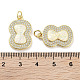 Латунные микропаве прозрачные подвески с фианитом KK-L213-038G-3