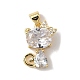 Латунные микро проложить кубического циркония подвески KK-L239-061G-01-1