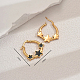 Стильные серьги-кольца из нержавеющей стали 201 SL4993-2