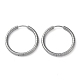 Серьги-кольца Huggie Hoop из нержавеющей стали 304 EJEW-H111-01G-P-1