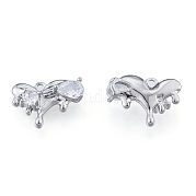 Латунные микропаве прозрачные подвески с фианитом KK-N216-587P