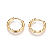 Серьги-кольца Huggie Hoop из нержавеющей стали 304 EJEW-G272-02-10mm-G