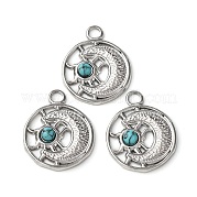 Подвески из синтетической бирюзы в виде солнца и луны STAS-P406-06P