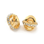 Стойки покрытие сплава горный хрусталь европейских бусы FIND-B034-33G