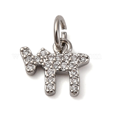 Латунные микропаве кубические цирконии чайные подвески KK-P308-62P-1