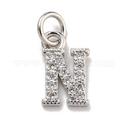 Буквица из латуни с подвесками из кубического циркония KK-Q814-26N-P-1