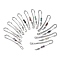 Natural Gemstone & Glass Chip Pendant Bookmark with Alloy Wing, Hook Bookmark, 120x22.5mm, 12pcs/set