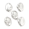 CCB Plastic Beads, Nuggets Oval, Platinum, 16.5x13x5.5mm, Hole: 1.4mm, about 806pcs/500g
