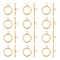 UNICRAFTALE 12Sets Stainless Steel Toggle Clasps 25mm Round IQ Toggle Clasps T-bar Closure Clasps Golden Neckalce Toggle Clasps Round Ring Jewelry Connectors End Clasps