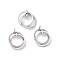 Tarnish Resistant 304 Stainless Steel Interlocking Ring Pendants, Mixed Color, 37.5~38x21mm ring: 12~21x2~3mm, inner diameter: 8mm and 17.5mm..