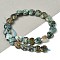 Natural African Turquoise(Jasper) Beads Strands, Heart, Faceted, 8x8x3.5~4mm, Hole: 0.7mm, about 25pcs/strand, 7.09''(18cm)