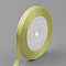 High Dense Single Face Satin Ribbon, Polyester Ribbons, Yellow Green, 3/8 inch(9~10mm), about 25yards/roll, about 10rolls/group