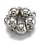 Rack Plating Brass Magnetic Clasps with Loops, N45 Grade Strong Magnet, with Soldered Jump Rings, Long-Lasting Plated, Round, Real Platinum Plated, 11.5x6mm, Hole: 1.6mm, Ring: 4x0.5mm