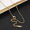 Ion Plating(IP) 304 Stainless Steel Satellite Chain Necklace for Men Women, Real 14K Gold Plated, 16.34 inch(41.5cm)