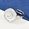 304 Stainless Steel Finger Rings, Stainless Steel Color, Moon, 13x13mm