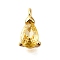 Brass Micro Pave Cubic Zirconia Pendants, Cadmium Free & Nickel Free & Lead Free, Teardrop Charms, Real 18K Gold Plated, Gold, 9.5x5x4mm, Hole: 1.4mm