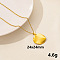 Stainless Steel Flat Round Pendant Necklaces, Cable Chain Necklaces, Real 18K Gold Plated