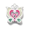 Spray Painted Alloy Pendants, Butterfly Charms, Butterfly, 19.5x16.5x2.8mm, Hole: 1.2mm