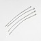 Brass Eye Pin, Platinum, 81mm, Hole: 2mm, Pin: 0.8mm, about 1500pcs/500g