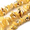 Natural Trochid Shell/Trochus Shell Beads Strands, Dyed, Nuggets, Yellow, 5~22x7~15x3~8mm, Hole: 1.2mm, about 65~70pcs/strand, 14.69~15.35''(37.3~39cm)