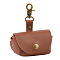 PU Leather Ring Storage Gift Cases with Iron Rings & Clasps, for Pet, Camel, 11cm, Bag: 9x9.2x5cm