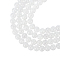 Synthetic Crackle Quartz Beads Strands, Round, Dyed, Snow, 8mm, Hole: 1mm, about 50pcs/strand, 15.7 inch(39.88cm), 4strands/box
