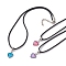 Heart with Fish Scale Shape 304 Stainless Steel with Resin Pendant Necklaces, with Imitation Leather Cords, Mixed Color, 17.52 inch(44.5cm)