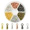 Alloy Charms, Chain Extender Drop, Teardrop, Mixed Color, 7x2.5mm, Hole: 1mm, 600pcs/box