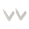 Brass Pendants, Cadmium Free & Nickel Free & Lead Free, Letter Charms, Platinum, 13x12x2mm, Hole: 1mm
