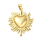 Brass Pendants, Cadmium Free & Lead Free, Heart, Golden, 30x24x4mm, Hole: 4x5mm