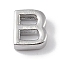 Brass Pendants, Cadmium Free & Nickel Free & Lead Free, Letter Charms, Platinum, Letter B, 8.5x7x3mm, Hole: 1.5mm