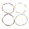 Glass Seed Beaded Necklaces, with 304 Stainless Steel Findings, Mixed Color, 15.94 inch(40.5cm) 