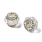 Acrylic Rhinestone Rondelle Beads, with Resin Star Cabochons, for Beadable Pens, Keychains, Jewelry and Crafts, Clear, 19.5x14.5mm, Hole: 2.5mm