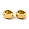 Ion Plating(IP) 304 Stainless Steel Beads, Rondelle, Golden, 10x5mm, Hole: 6mm
