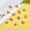 20Pcs Bee Charms Pendant Bee Honeycomb Charms Enamel Insect Pendant for Jewelry Necklace Earring Making Crafts, Golden, 17.7x15.5mm, Hole: 1.5mm