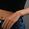 Alloy Flat Round Link Ring Bracelets for Women, Golden, 14-1/8 inch(36cm)