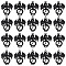 SUNNYCLUE 1 Box 50Pcs Dragon Charms Flying Dragon Charm Tibetan Style Electroplated Black Dragon Pterosaur Animal Charms for Jewelry Making Charm Courage Earrings Necklace Bracelet DIY Supplies Adult